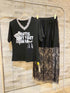 Spring Trendy Aesthetic Lacey Skirt With T-Shirts Sets